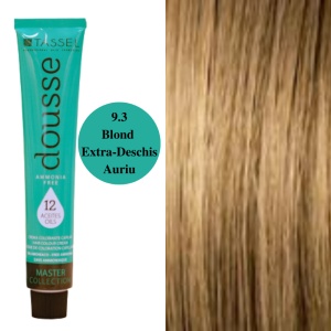 Vopsea fara amoniac cu 12 uleiuri hranitoare pentru par Dousse Tassel nr 9.3, Blond Extra Deschis Auriu - 100 ml