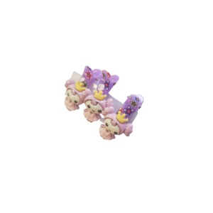Clama pentru par cu printesa mov deschis, tip clips - set de 3 buc - Img 2