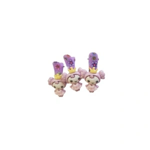 Clama pentru par cu printesa mov deschis, tip clips - set de 3 buc - Img 3