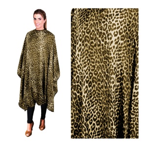Pelerină de Salon Galbenă "Animal Print" – Protecție Hidrofugă și Stil pentru Coafură și Frizerie