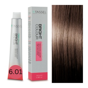 Vopsea de par cu keratina, ulei de argan si amoniac Bright Color nr 6.01, Blond Rece Inchis - 100 ml