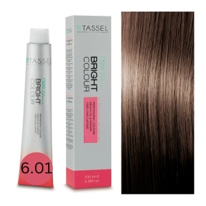 Vopsea de par cu keratina, ulei de argan si amoniac Bright Color nr 6.01, Blond Rece Inchis - 100 ml