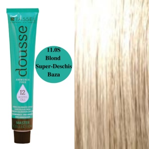 Vopsea fara amoniac cu 12 uleiuri hranitoare pentru par Dousse Tassel nr 11.0S, Blond Super Deschis Baza - 100 ml