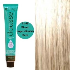 Vopsea fara amoniac cu 12 uleiuri hranitoare pentru par Dousse Tassel nr 11.0S, Blond Super Deschis Baza - 100 ml