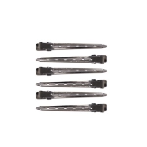 Clipsuri metalice pentru par, curbate 11.7 cm - set 6 buc