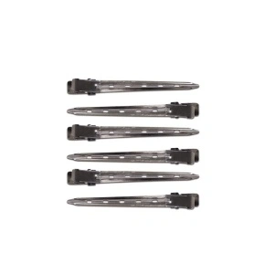 Clipsuri metalice pentru par, curbate 11.7 cm - set 6 buc