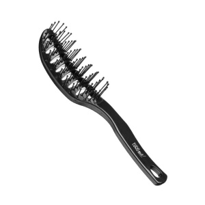 Perie de par profesionala, ventilata, neagra din plastic - 1 buc