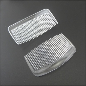 Pieptene pentru voal sau alte accesorii de par, transparent mic din plastic - 1 buc