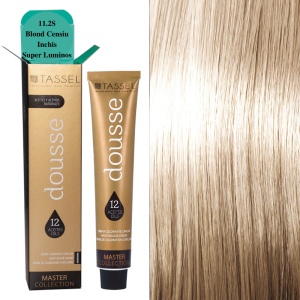 Vopsea de par cu 12 uleiuri hranitoare si putin amoniac Dousse Tassel nr 11.2S, Blond Censiu Inchis Super Luminos 100 ml