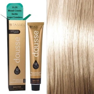 Vopsea de par cu 12 uleiuri hranitoare si putin amoniac Dousse Tassel nr 11.2S, Blond Censiu Inchis Super Luminos 100 ml