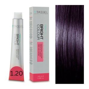 Vopsea de par cu keratina, ulei de argan si amoniac Bright Color nr 1.20, Negru Violet - 100 ml