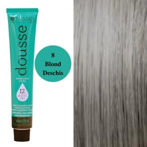 Vopsea fara amoniac cu 12 uleiuri hranitoare pentru par Dousse Tassel nr 8, Blond Deschis - 100 ml