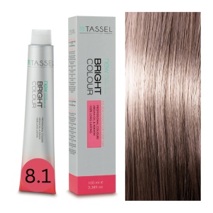 Vopsea de par cu keratina, ulei de argan si amoniac Bright Color nr 8.1, Blond Cenusiu Deschis- 100 ml
