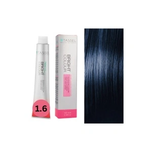 Vopsea de par cu keratina, ulei de argan si amoniac Bright Color nr BM1.6, Albastru Metalic - 100 ml