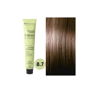 Vopsea de par fara amoniac Fresh Color Tassel nr 8.7, Blond Maro Deschis - 100ml