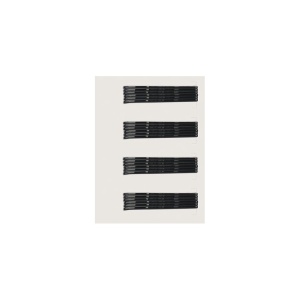 Agrafe de par profesionale, negre, ondulate cu capat rotund 50 mm - 24 buc