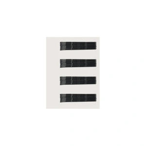 Agrafe de par profesionale, negre, ondulate cu capat rotund 50 mm - 24 buc