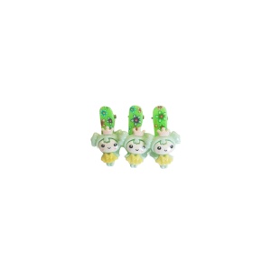 Clama pentru par cu printesa verde deschis, tip clips - set de 3 buc - Img 1