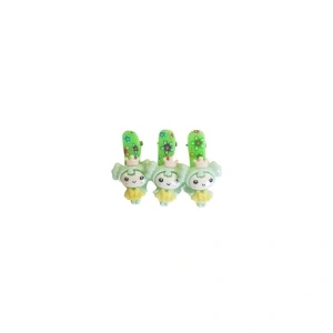 Clama pentru par cu printesa verde deschis, tip clips - set de 3 buc