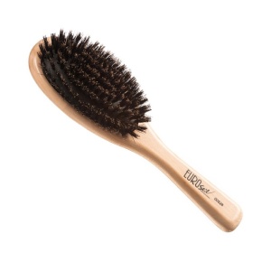 Perie de par, ovala mare, cu par de natural - 1 buc
