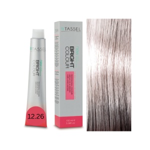 Vopsea de par cu keratina, ulei de argan si amoniac Bright Color nr 12.26, Blond Cenusiu Violet - 100 ml