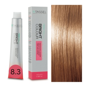 Vopsea de par cu keratina, ulei de argan si amoniac Bright Color nr 8.3, Blond Auriu Deschis - 100 ml