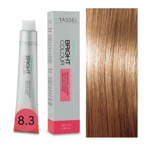 Vopsea de par cu keratina, ulei de argan si amoniac Bright Color nr 8.3, Blond Auriu Deschis - 100 ml