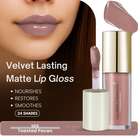 Luciu de buze mat și rezistent Velvet Lasting Matte, Global Fashion, GF38006 #105 - Img 3