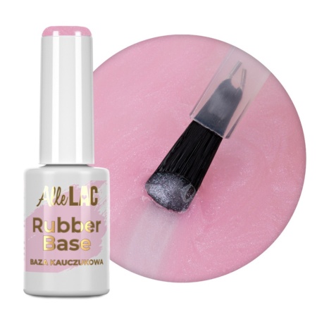 Rubber Base AlleLac Pink Bling HEMA/Di-HEMA Free TPO free Nr 1