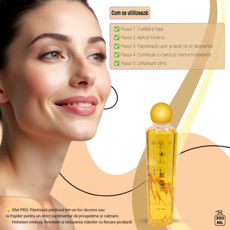 Tonic reparator cu ginseng, Global Fashion, Ginseng Water, 300 ml - Img 3