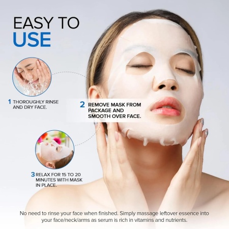 Mască de față HAOKALI Hyaluronic Acid &amp; Retinol Face Mask - 10 bucati - Img 2
