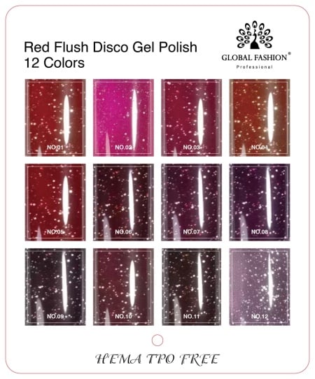 Ojă semipermanentă Red Flush Disco 8 ml, 03 - Img 2
