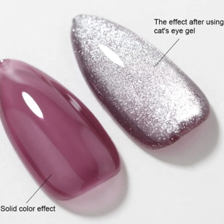 Top Coat Changing Cat eyes, argintiu, 15 ml - TPO Free - Img 4