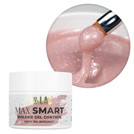 AlleLac Max Smart Builder Gel Control Glitter Nude 45g - Img 3