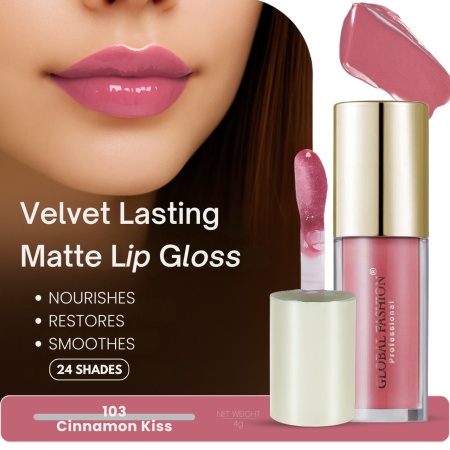 Luciu de buze mat și rezistent Velvet Lasting Matte, Global Fashion, GF38006 #103 - Img 3