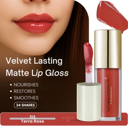 Luciu de buze mat și rezistent Velvet Lasting Matte, Global Fashion, GF38006 #113 - Img 3