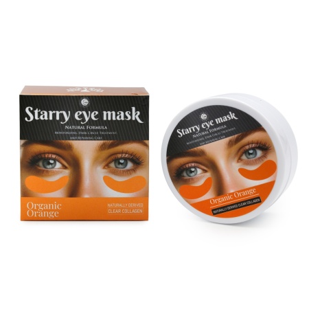 Mască pentru pleoape Starry, portocală, colagen clar de origine naturală - Img 3