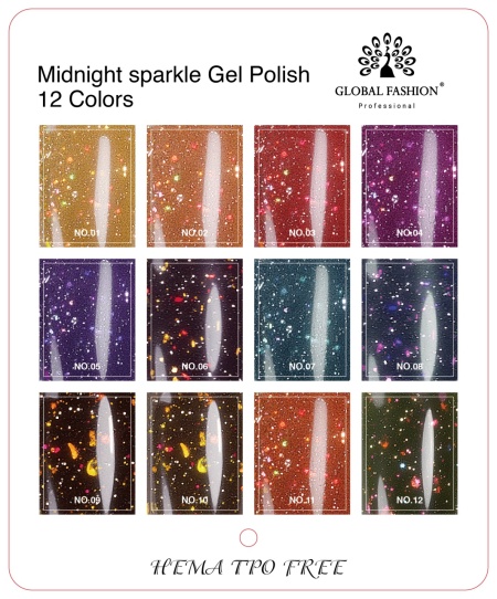 Ojă semipermanentă Midnight sparkle 8 ml, 03 - Img 3