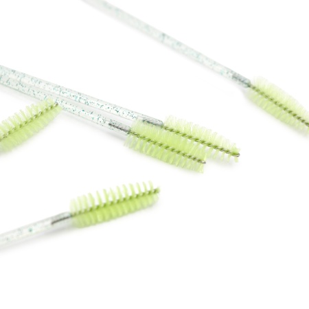 Set de 100 periuțe pentru extensii de gene, verzi - Img 2
