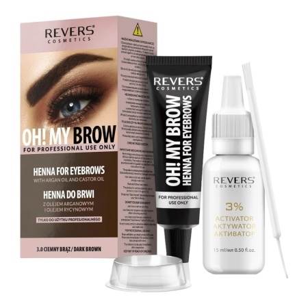 Vopsea de sprancene Henna Oh! My Brows, Revers, Maro Inchis, 3.0, 30ml - Img 4