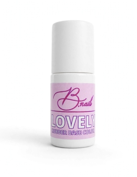 Rubber base Base coat color B nails Lovely ( sclipici fin ) - Img 3