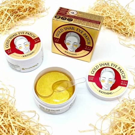 Set 60 Masti pentru Ochi, Gold Snail, cu Extract de Melc, Colagen, Hidrogel si Spirulina, eye patch - Img 7