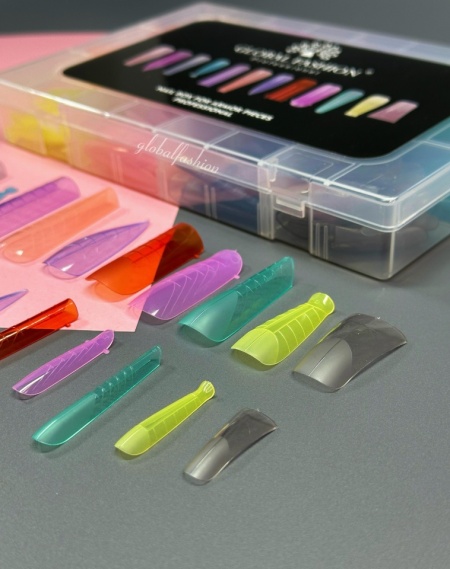 Smart Tips Mix 288 bucati top forme reutilizabile - 12 tipuri - colorate - Img 2