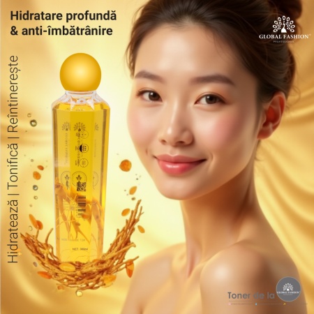 Tonic reparator cu ginseng, Global Fashion, Ginseng Water, 300 ml - Img 4