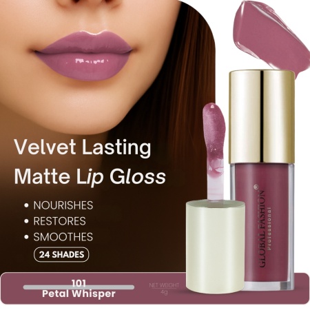 Luciu de buze mat și rezistent Velvet Lasting Matte, Global Fashion GF38006, #101 - Img 3