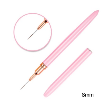 SET 3 Pensule Unghii Liner, Pink Rose Gold 4/8/12 mm - Img 3