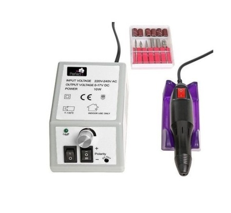 Set unghii false, Lampa LED, Model SUN 5, 48 W, Freza electrica profesionala, 20.000 rpm, si Set 30 capete de lucru universale - Img 4