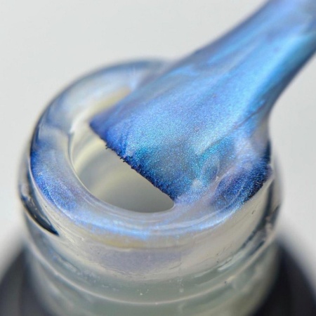 Shimmer Rubber Base Vinimay #013 - 15 ml particule albastre si aurii - Img 8