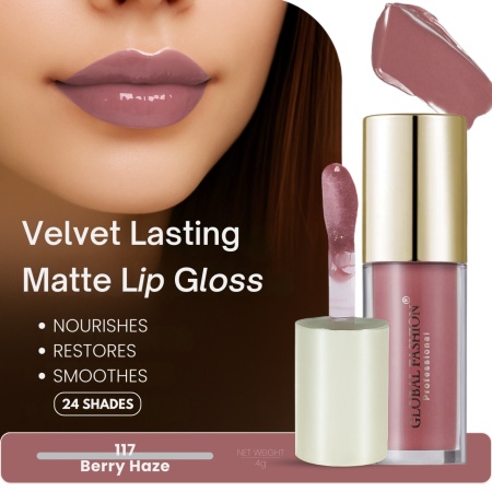 Luciu de buze mat și rezistent Velvet Lasting Matte, Global Fashion, GF38006 #117 - Img 3