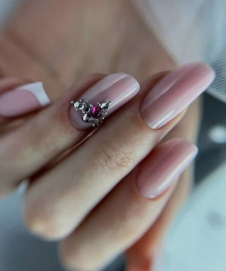 Rubber base Base coat color B nails Nude - Img 6
